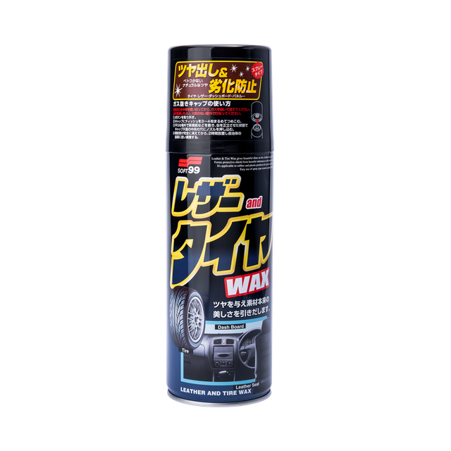 Спрей для пластику SOFT99 Leather and Tire Wax 02001