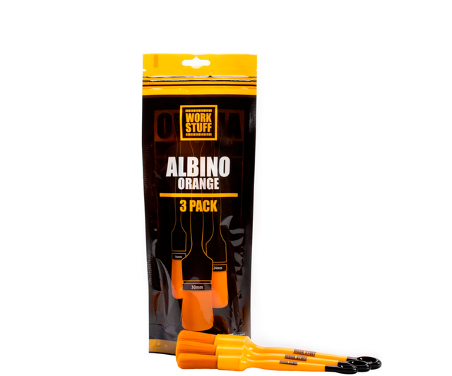 Набор химстойких кистей Work Stuff Detailing Brush Albino Orange 3 Pack WS103