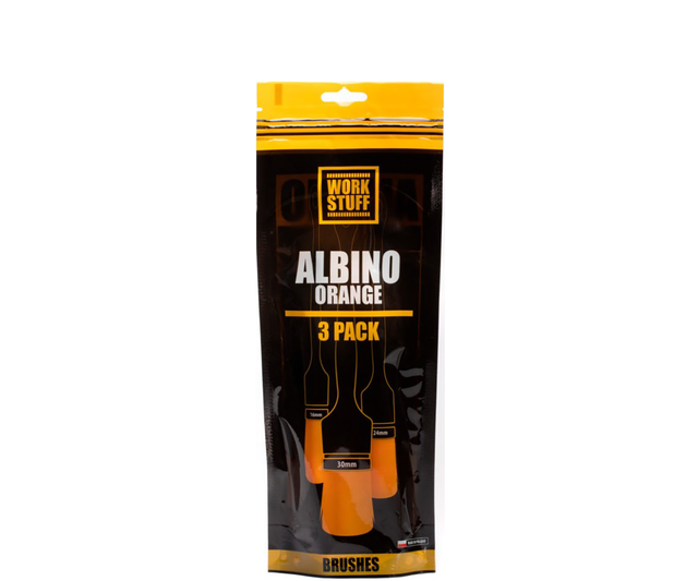 Набор химстойких кистей Work Stuff Detailing Brush Albino Orange 3 Pack WS103