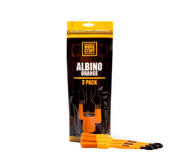 Набор химстойких кистей Work Stuff Detailing Brush Albino Orange 3 Pack WS103