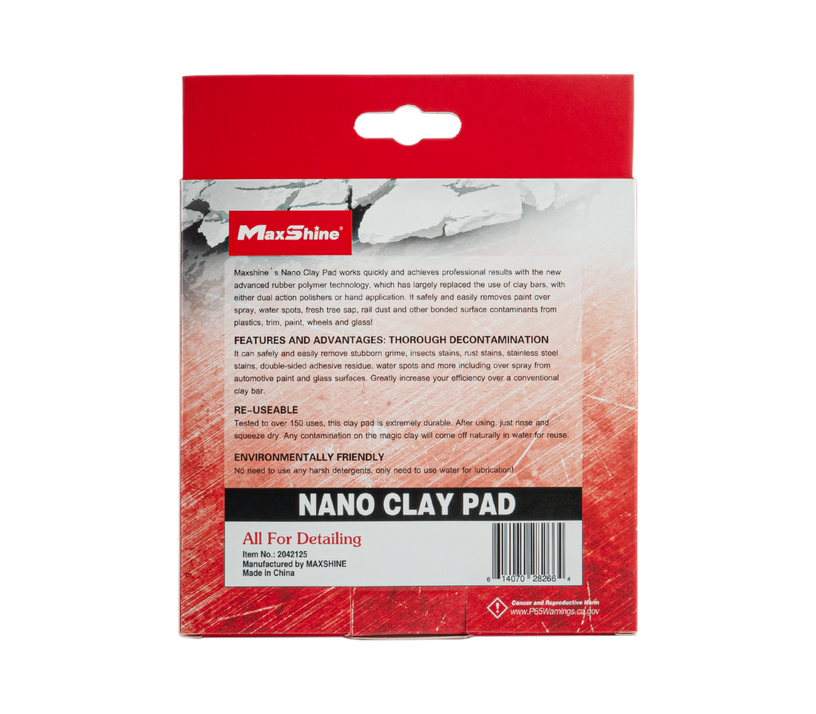 Дисковый автоскраб MaxShine Clay Pad Red Ø125 mm 2042125