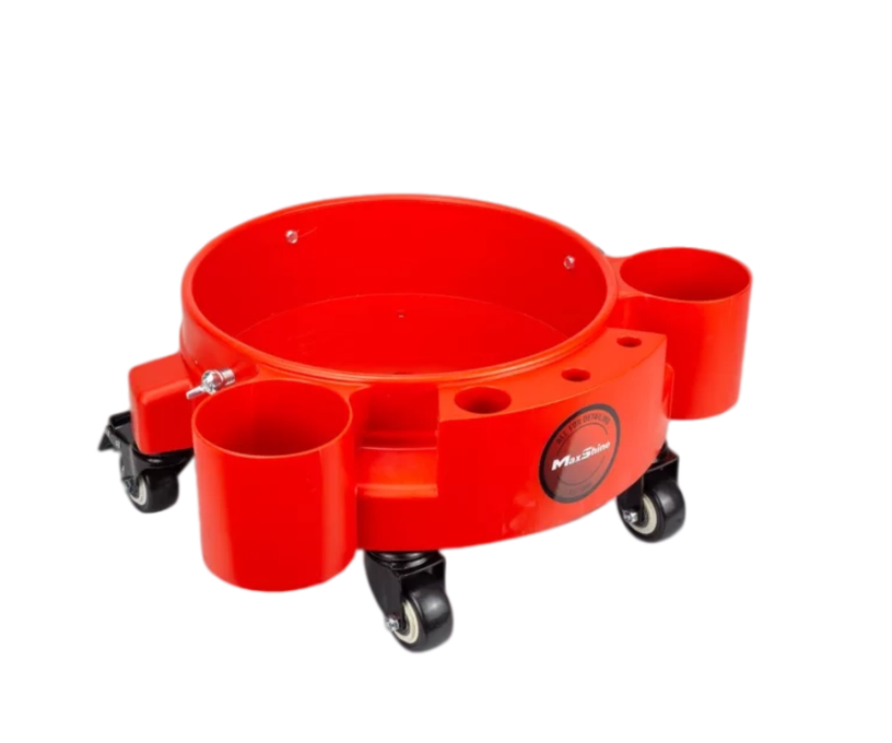 Пластиковая тележка MaxShine Rolling Bucket Dolly Red 702307