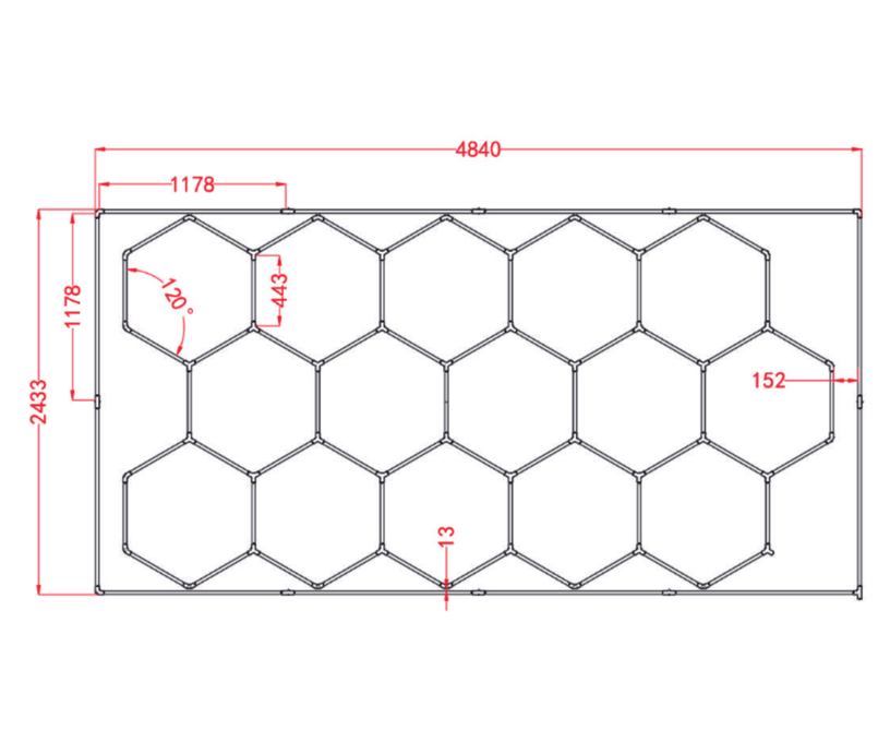 Потолочный светильник CarDetailLab Hexagon Hexgrid Detailing Light CDL1028