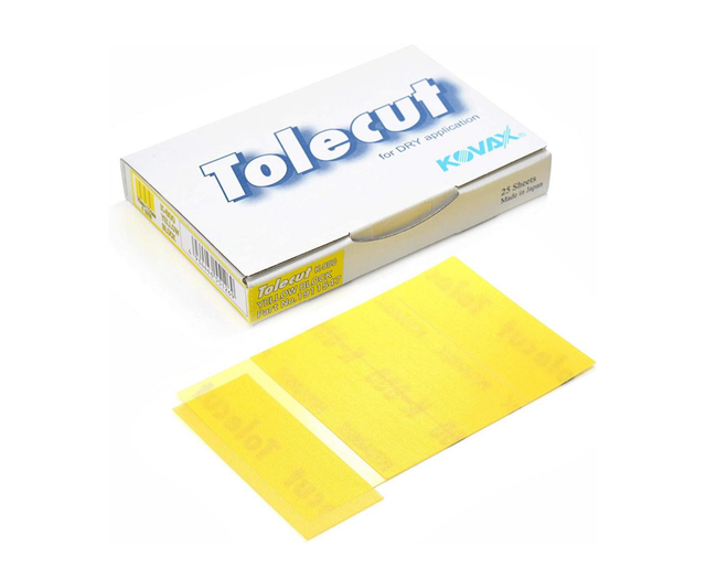 Шлифовальный лист KOVAX Tolecut Yellow Stick-on K800 70×29 mm 1911547