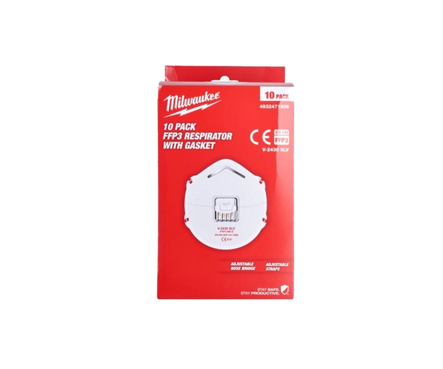 Респіратор Milwaukee FFP3 Disposable Respirator With Valve 4932471906/1