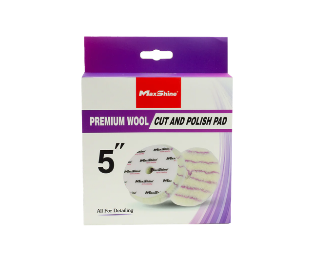 Полірувальний круг MaxShine Premium Wool Cutting Pad Ø125 mm 2060125R