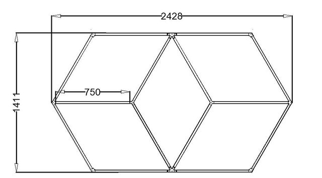 Потолочный светильник CDL LED Matrix Hexagonal Light CDL6112 Потолочный светильник CDL LED Matrix Hexagonal Light CDL6112