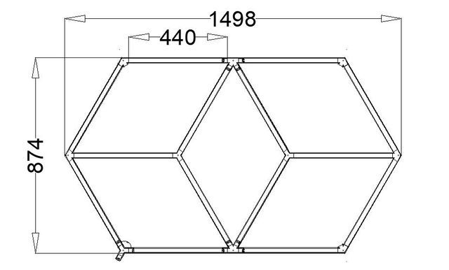 Потолочный светильник CDL LED Matrix Hexagonal Light V2 CDL6112-1 Потолочный светильник CDL LED Matrix Hexagonal Light V2 CDL6112-1