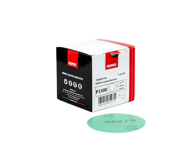 Шліфувальний круг RUPES HQ400 Film Abrasive P1500 Ø75 mm 9.45240 Шліфувальний круг RUPES HQ400 Film Abrasive P1500 Ø75 mm 9.45240