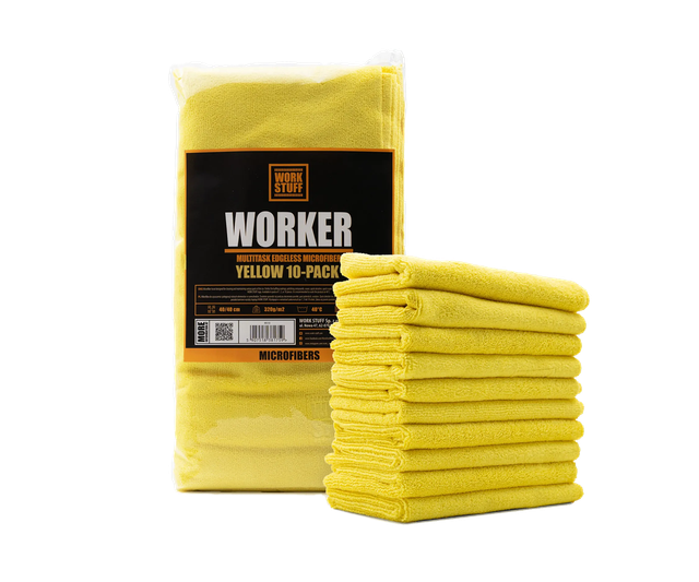 Набор микрофибр Work Stuff WORKER Microfiber Towel Yellow 10 pcs WS155