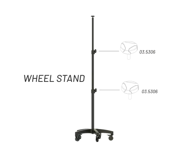 Винт маховика Scangrip Tripod/Wheelstand Lobe Knob Black M8 03.5306