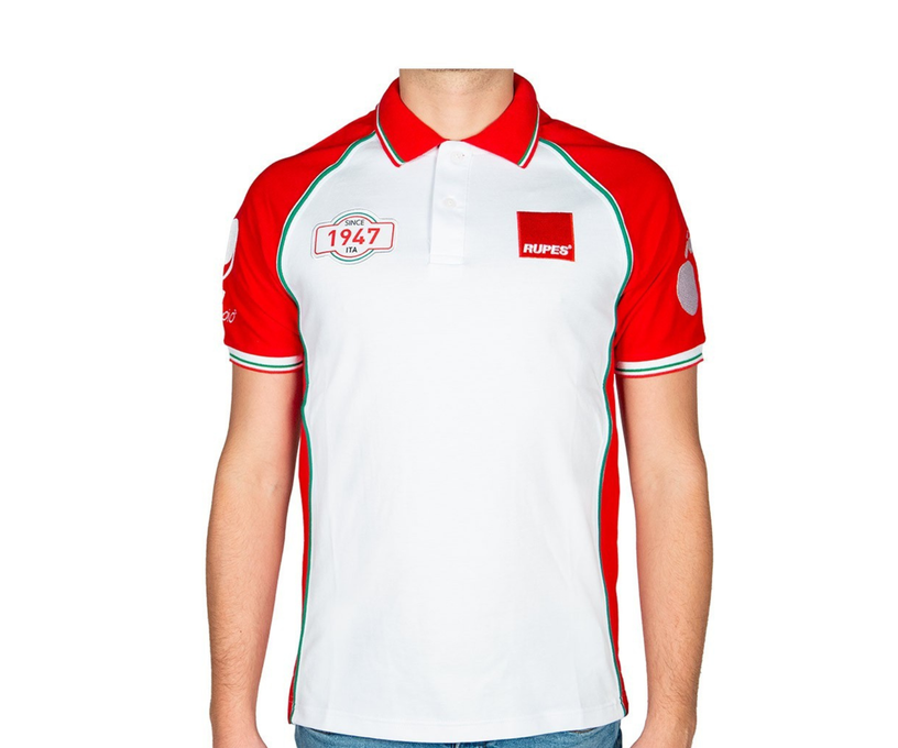 RUPES Polo Team Red & White size S 9.Z1031/S