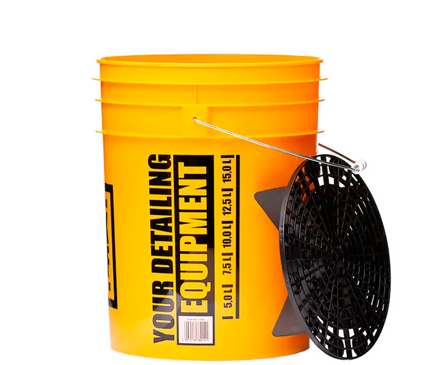 Ведро с грязеуловителем Work Stuff Detailing Bucket Yellow & Separator WS043